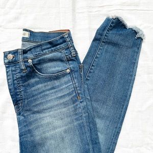 Madewell 10" high-rise skinny jeans: tulip-hem edition